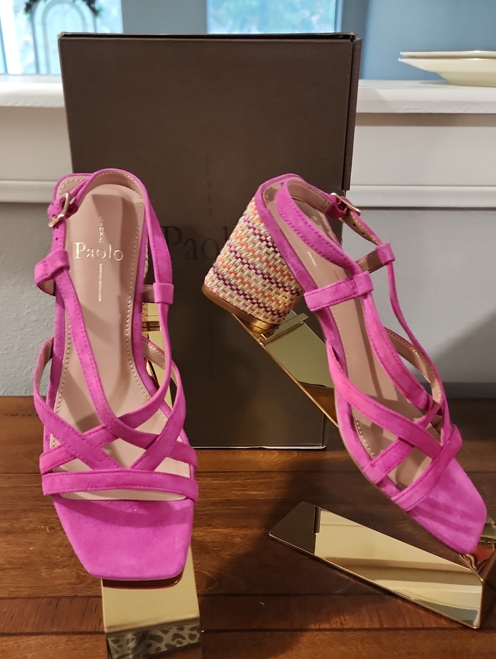 NIB Linea Paolo Hazel Fuschia Kid Suede